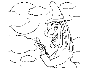 Witch Close Up coloring page