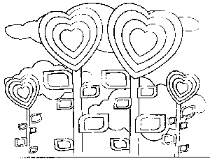 Heart Garden coloring page