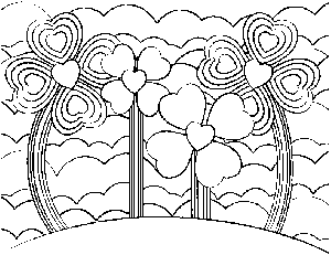 Heart Garden 2 coloring page