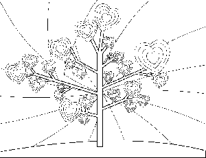 Heart Tree coloring page
