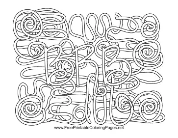 Be Right Back Hidden Word coloring page