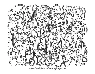Birthday Message Hidden Word coloring page