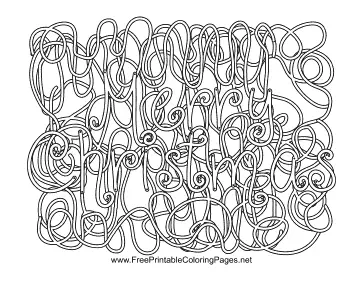 Christmas Hidden Word coloring page