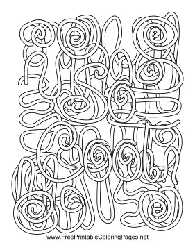 Cool Hidden Word coloring page