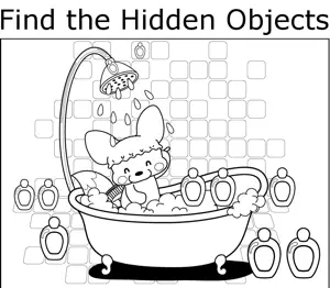 Fox Showering coloring page