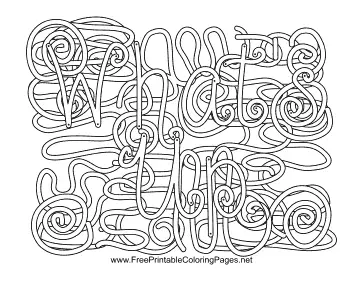Greeting Hidden Word coloring page