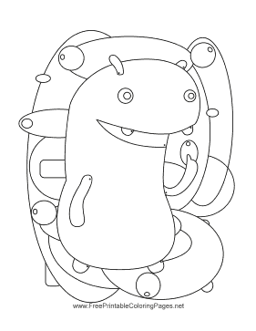 Hippo Hidden Animal coloring page