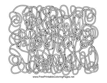 Mothers Day Hidden Word coloring page