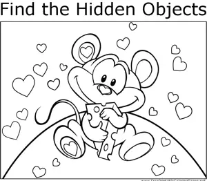 Mouse and Cheese coloring page