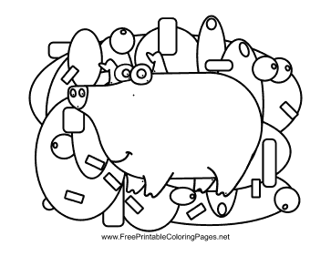 Pig Hidden Animal Coloring Page
