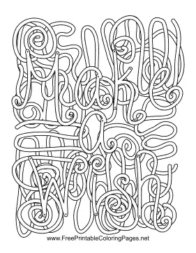 Wish Hidden Word coloring page