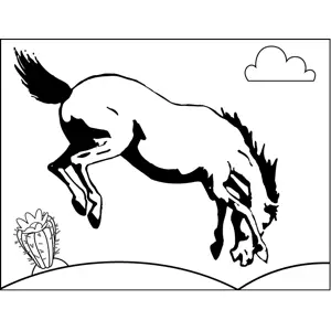 Bucking Horse coloring page