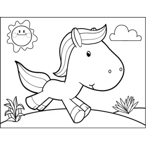 Cantering Horse coloring page