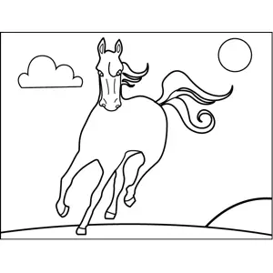 Charging Horse coloring page