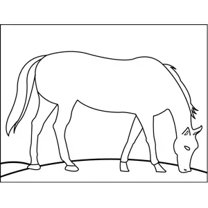 Grazing Horse coloring page