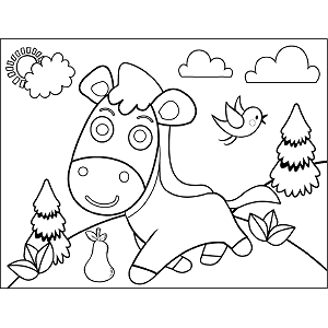 Horse Prancing coloring page