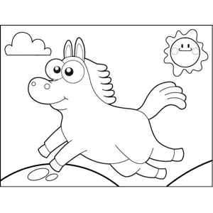 Leaping Horse coloring page
