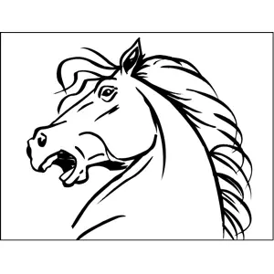 Neighing Horse coloring page