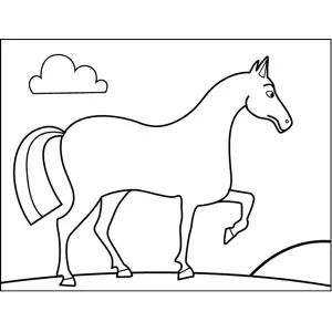 Nervous Horse coloring page