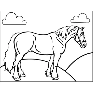 Plow Horse coloring page