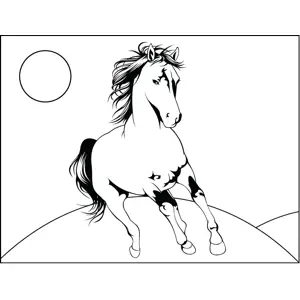 Roaming Horse coloring page