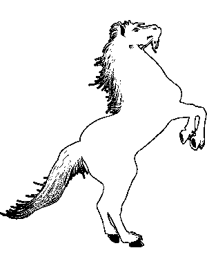 Standing Horse Coloring Page