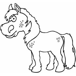 Standing Horse Kid coloring page