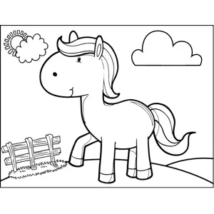 Stomping Horse coloring page