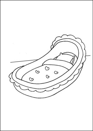 Baby Bassinet coloring page