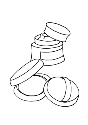 Facial Cream And Makeup coloring page