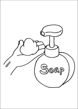 Hand Soap Dispenser coloring page