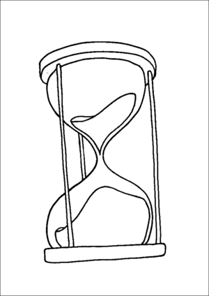 Hourglass coloring page