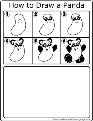 How to Draw Cute Panda coloring page