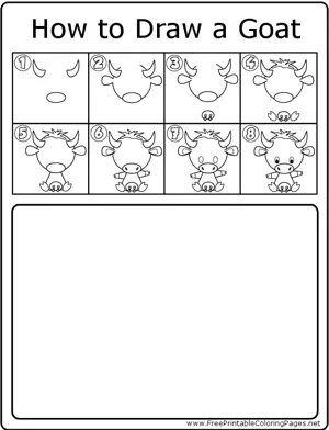 How to Draw Goat coloring page