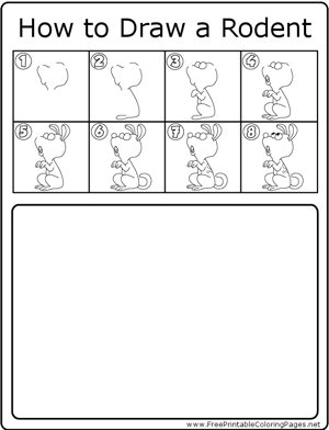 How to Draw Rodent coloring page