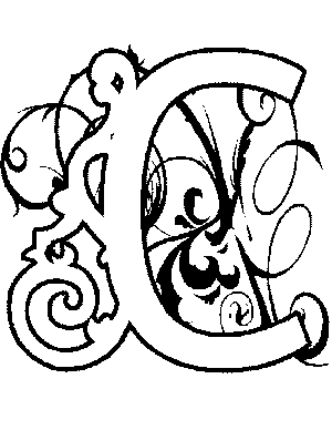 Illuminated-C Coloring Page