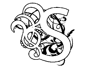 Illuminated-S Coloring Page