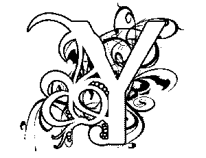 Illuminated-Y Coloring Page