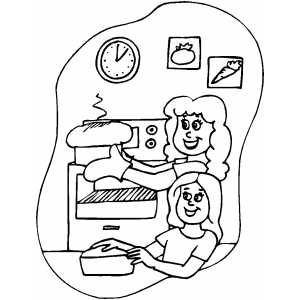 Baking Bread coloring page