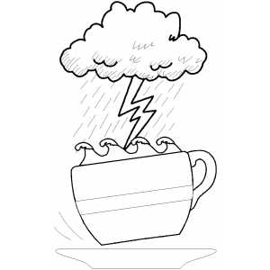 Coffee Stormy coloring page