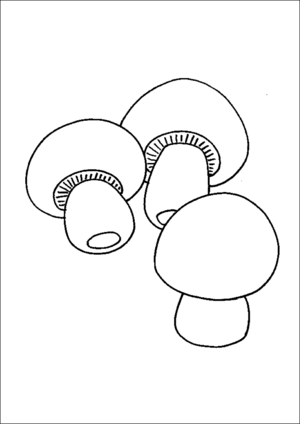 Group Of Mushrooms coloring page