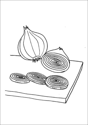 Sliced Onions coloring page