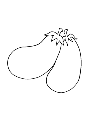 Two Eggplants coloring page