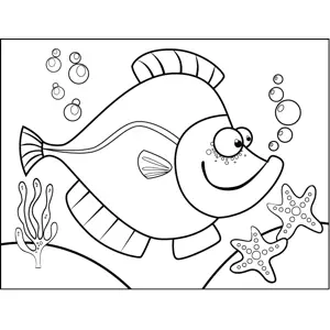 Adventurous Fish coloring page