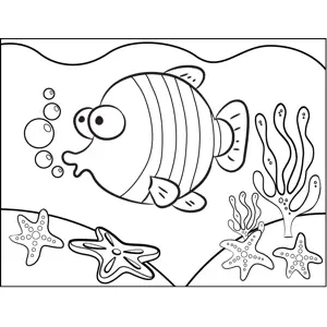 Big-Eyed Fish coloring page