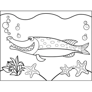 Carnivorous Fish coloring page