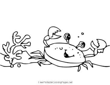 Crab_In_Coral coloring page