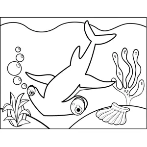 Cute Hammerhead Shark coloring page