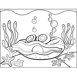 Cute Oyster coloring page
