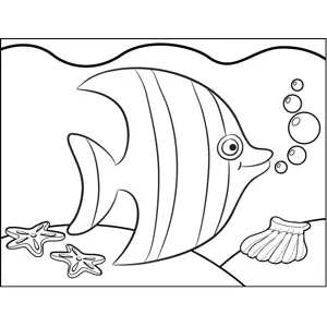 Cute Tropical Fish coloring page